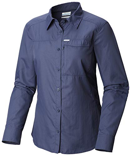 Columbia Silver Ridge 2.0 Camisa de manga larga para mujer, Azul (Nocturnal), XS