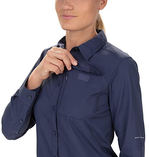 Columbia Silver Ridge 2.0 Camisa de manga larga para mujer, Azul (Nocturnal), XS
