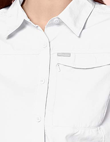 Columbia Silver Ridge 2.0 Camisa de manga larga para mujer, Blanco, XS