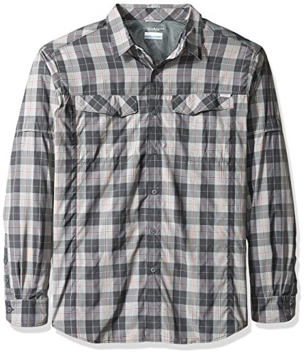 Columbia Silver Ridge Camisa de Manga Larga para Hombre, Hombre, 1441326, Estanque Jaspeado, X-Large Alto