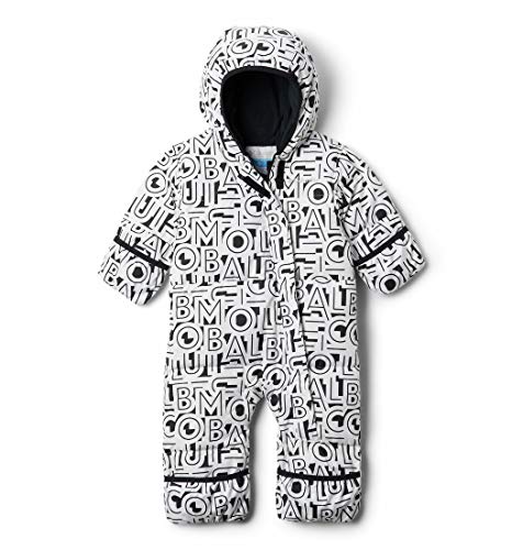 Columbia Snuggly Bunny Mono de esquí pequeños, Unisex niños, White Typo Print, 3/6