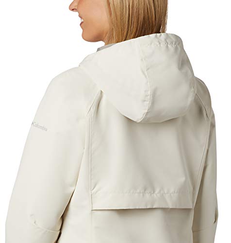 Columbia South Canyon Chaqueta Impermeable, Mujer, Blanco (Chalk), L