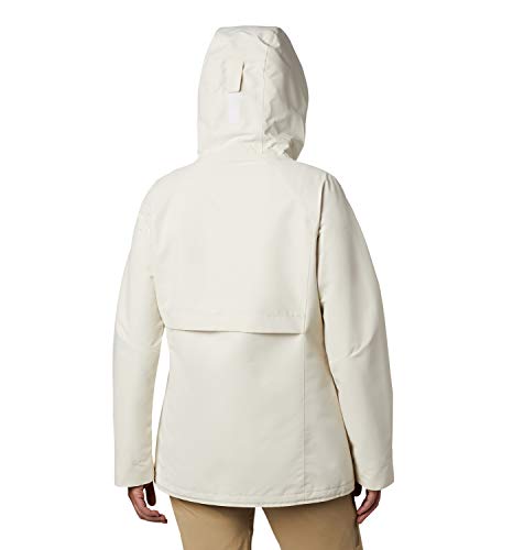 Columbia South Canyon Chaqueta Impermeable, Mujer, Blanco (Chalk), L