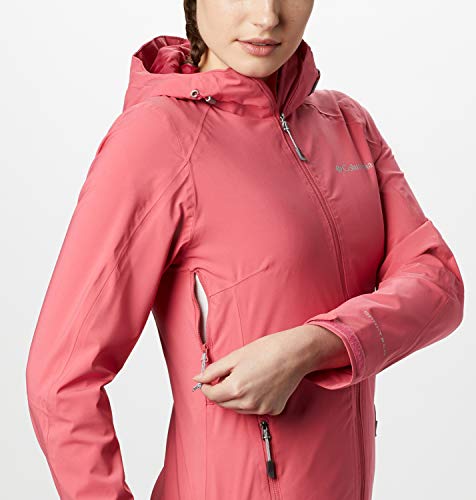 Columbia Trek Light Chaqueta Impermeable, Mujer, Rosa (Rouge Pink), XS