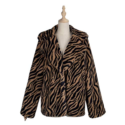 Comercio Exterior transfronterizo de Las Mujeres Europeas y Americanas ins Moda Chaqueta de Solapa de Las Mujeres de Manga Larga Amazon Ebay One Drop Shipping, marrón, M