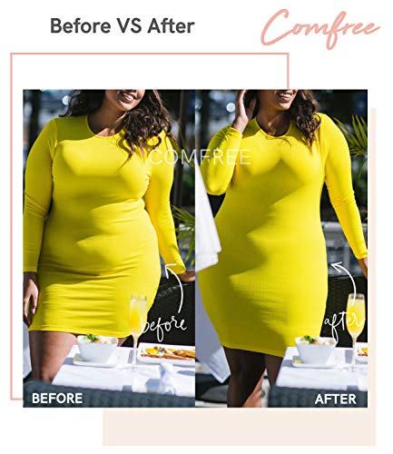 COMFREE Cintura Alta Braguita Moldeadora Sin Costuras Efecto Vientre Plano Adelgazante Bragas Levanta Gluteos Faja Pantalones Abdomen Reductora Braguita Mujer (Negro,L/ES 40-42)