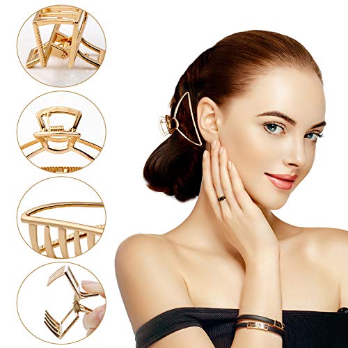 Comius Sharp 6pcs Clips de Pelo de Garra de Metal, Grandes Antideslizantes para Mujeres Niñas Hebillas de Pelo para Sujetar Pelo