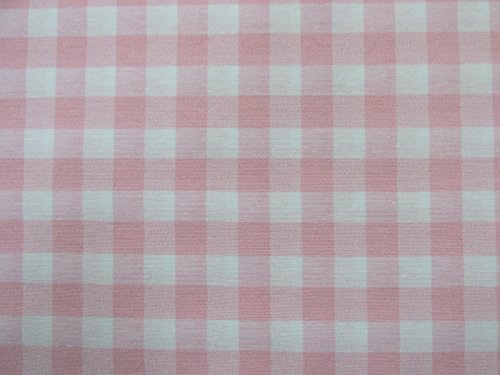 Confección Saymi Metraje 0,50 MTS Tejido Vichy Ref. Cuba Cuadro Medio 15x15 mm. Color Rosa Bebe, con Ancho 2,80 MTS.