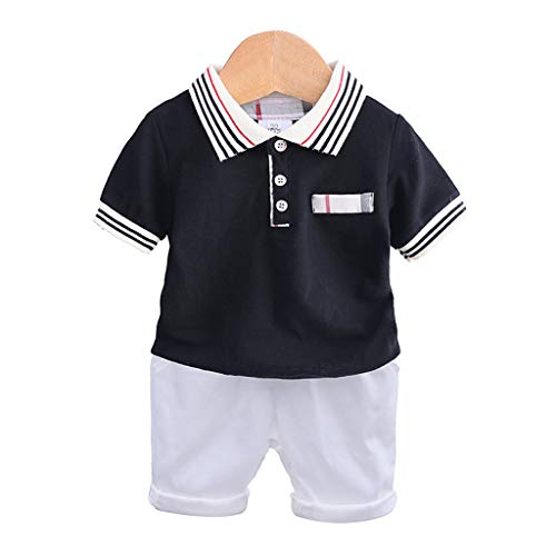 Conjunto Bebé Verano, Recién Nacido Infantil Bebé Niño Niña Dibujos Animados Tops Camisas Camiseta Chaleco y Pantalones Cortos Conjuntos de Ropa Trajes