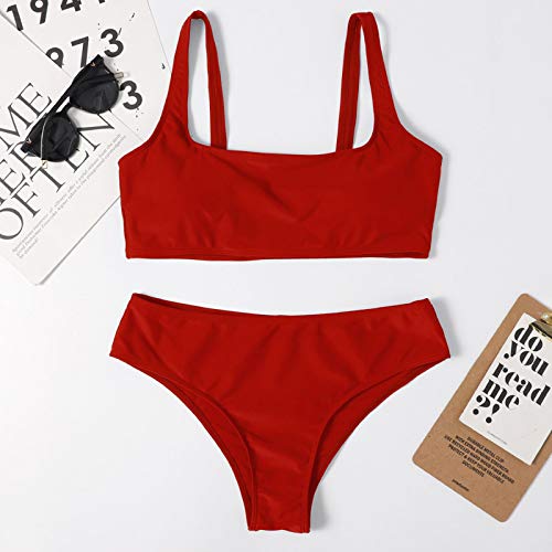 Conjunto de Bikini brasileño de Verano de Dos Piezas para Mujer, Trajes de baño Sexis con Relleno, Ropa de Playa sólida de Moda para Piscina