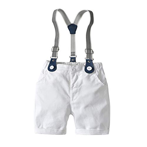 Conjunto de camiseta de manga corta y pantalones cortos para bebé, para bautizo, festivo, boda, 1 – 6 años Camisa y pantalones cortos. 1-2 Años