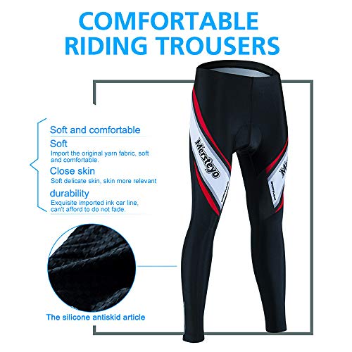 Conjunto de Manga Larga de Ciclismo Jersey Ropa de Bicicleta para Hombres Almohadilla de Gel 3D Absorbente de Sudor Transpirable Tejido de Secado rápido para Montar en otoño,L