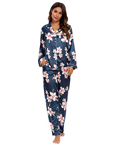 Conjunto De Pijamas para Mujer Ropa De Dormir con Botones Suaves Top Y Pantalones Cortos De 2 Piezas Ropa De Dormir para Mujer Pijamas para Mujer