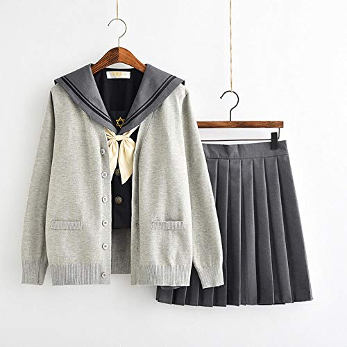 Conjuntos de lencería para mujer Ropa de dormir para mujer Traje de estilo universitario uniforme jk, falda japonesa, traje de marinero, chaqueta de punto Kansai de Japón, ropa de clase de estudiante