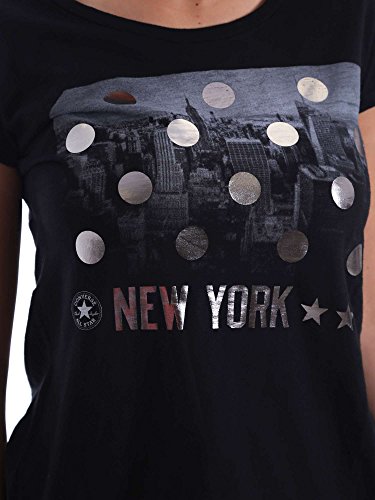 Converse - Camiseta - para mujer negro negro