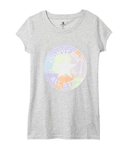 Converse Chica Chuck Patch Graphic Camiseta para niños (niños grandes) - gris - Medium