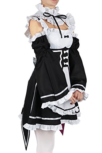 CoolChange Vestido de Camarera de Ram & Rem de Re: Zara Kara Hajimeru Isekai Seikatsu , Talla: L