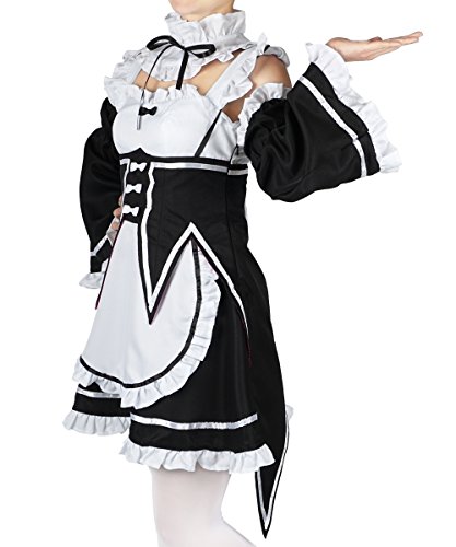 CoolChange Vestido de Camarera de Ram & Rem de Re: Zara Kara Hajimeru Isekai Seikatsu , Talla: L