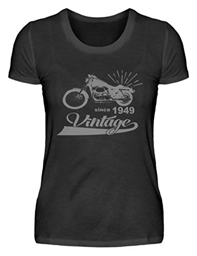Cooles Shirt Design - Camiseta para el 70 cumpleaños Una gran idea de regalo para motoristas, roqueros y más – Camiseta de mujer Negro S