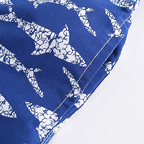 Coralup - Bañador para niños con cintura ajustable, transpirable, ligero, 12 meses a 14 años Azul azul 5-6 Años