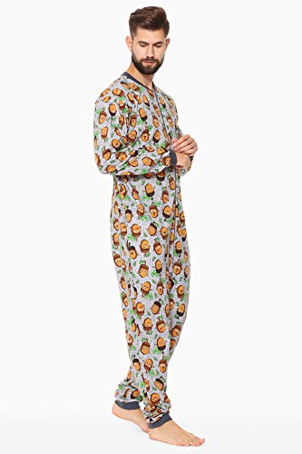 Cornette Pijama Entero para Hombre CR-196 (Gris (Bellota), XL)