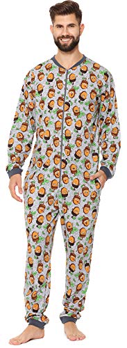 Cornette Pijama Entero para Hombre CR-196 (Gris (Bellota), XL)