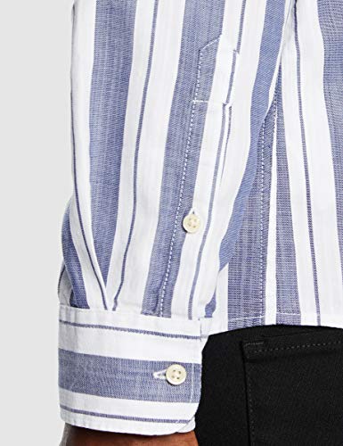 Cortefiel C6Bcc Traya Ancha Camisa Casual, Azul (Navy 10), Large (Tamaño del Fabricante: L) para Hombre