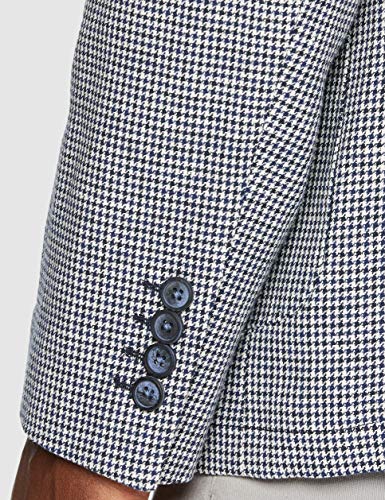 Cortefiel C6Bcs Am. Pata Gallo Chaqueta, Azul (Azul Medio 12), Small (Tamaño del Fabricante: 48) para Hombre