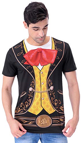 COSAVOROCK Disfraz de Mariachi México para Hombre Camiseta (M, Negro)