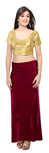 crazy bachat Indian Ethnic Design Stretchable Cotton Lycra Blouse Golden Tops Readymade Saree Blouse Short Sleeve Crop Top