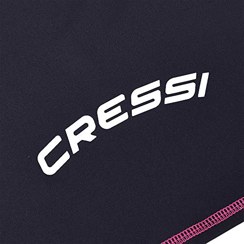 Cressi Rash Guard Camiseta con Filtro de Protección UV UPF 50+, Mujer, Negro/Rosa, L