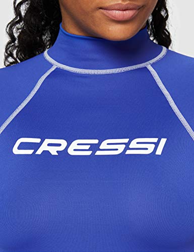 Cressi Rash Guard Traje, Mujer, Azul Royal/Blanco, S/2 (38)