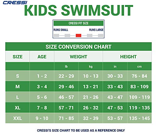 Cressi Shorty Kid Monoshort Infantil en Neopreno de 1.5/2mm de Mangas Cortas, Unisex niños, Azul/Azul Claro, M (3 Años)