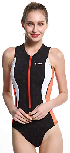 Cressi Termico Traje de Baño Mujer 2mm, Negro/Naranja, M/3