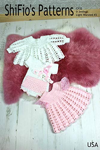 Crochet Pattern - CP32 - Baby Dress, Jacket and Vest - USA terminology (English Edition)