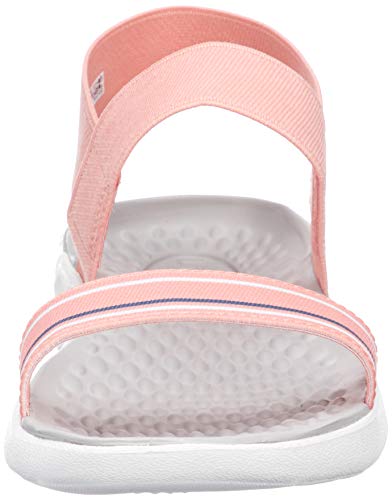 Crocs LiteRide Sandal W, Sandalias con Punta Abierta Mujer, Rosa (Melon/White 6kp), 39/40 EU