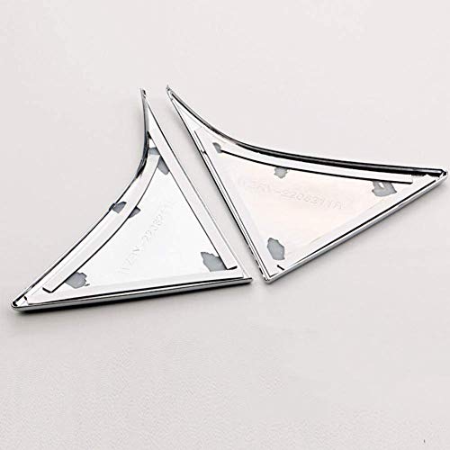 Cubierta de alerón lateral de la ventana trasera Trim Triangle Guarnición pilar Posts Moldeo Bisel Car Styling, para Kia Sportage QL 2017 2018 (Plata)