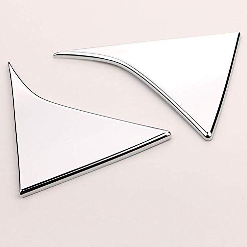 Cubierta de alerón lateral de la ventana trasera Trim Triangle Guarnición pilar Posts Moldeo Bisel Car Styling, para Kia Sportage QL 2017 2018 (Plata)