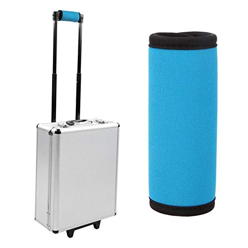 Cubierta de la manija del equipaje del neopreno portátil del abrigo de la manija del equipaje para el icycle del carrito de la compra para la mayoría de las(blue)