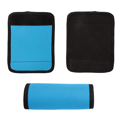Cubierta de la manija del equipaje del neopreno portátil del abrigo de la manija del equipaje para el icycle del carrito de la compra para la mayoría de las(blue)