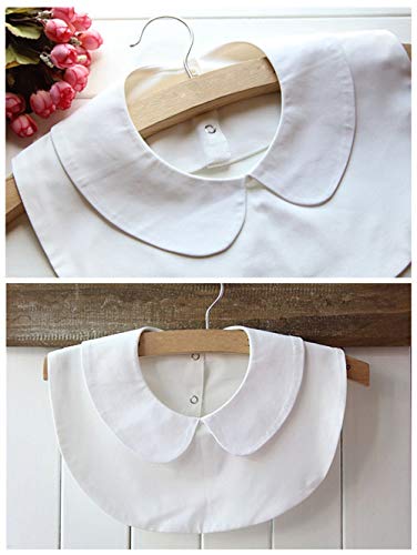 Cuello Falso Desmontable Collar Falso Camisa Mujer Cuello Falso Camisa Blusa Elegante (Blanco)