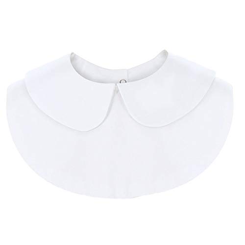 Cuello Falso Desmontable Collar Falso Camisa Mujer Cuello Falso Camisa Blusa Elegante (Blanco)