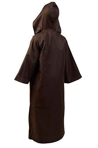 Cultofmoon - Disfraz de película para disfraz de disfraz, conjunto completo de vestido medieval, disfraz de Halloween marrón M
