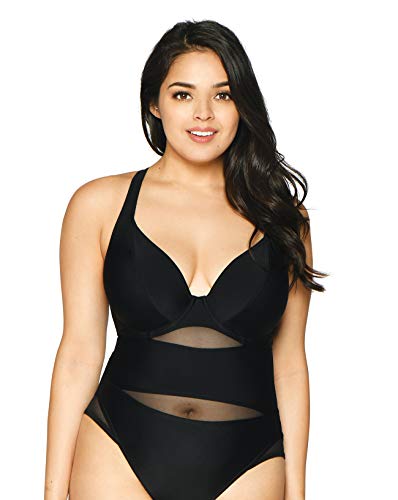 Curvy Kate Sheer Class baño, Negro (Black Black), 105L (Talla del Fabricante: 40HH) para Mujer