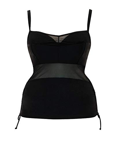 Curvy Kate Sheer Class Tankini, Negro (Black Black), 85E (Talla del Fabricante: 32DD) para Mujer