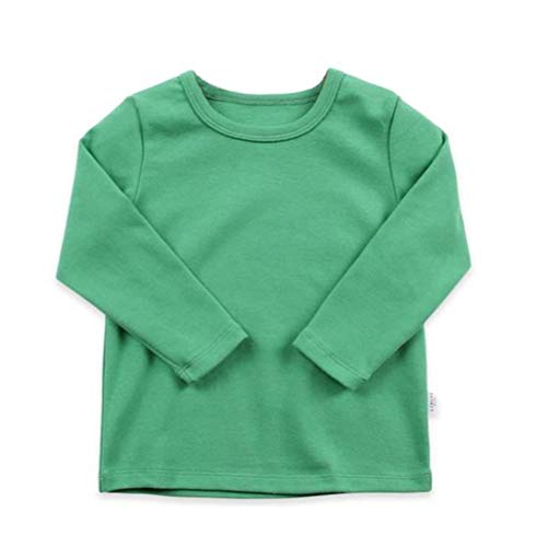 CuteOn niños Chicos Chicas Manga Larga Camiseta de Algodón T-Shirt Pasto Verde 24 Meses
