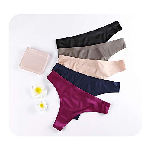 CUYOC Tanga De Gran TamañO para Mujer Calzoncillos Sexis Sin Costuras Deportivos De Seda De Hielo