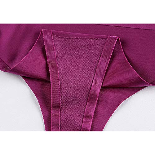 CUYOC Tanga De Gran TamañO para Mujer Calzoncillos Sexis Sin Costuras Deportivos De Seda De Hielo