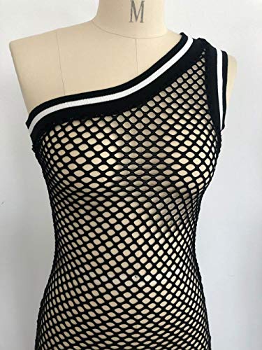 Cxypeng Mujer Vestidos Playeros de Baño,Perspectiva de Malla Sexy Blusa de Playa ahuecada, Bolso Irregular Falda de Playa de Cadera-Black_XXL,Vestidos de Playa Pareos Playeros