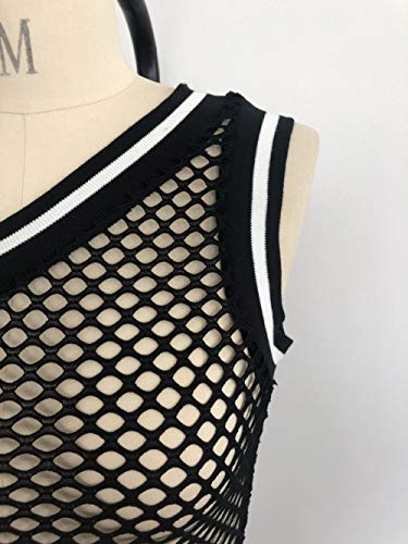 Cxypeng Mujer Vestidos Playeros de Baño,Perspectiva de Malla Sexy Blusa de Playa ahuecada, Bolso Irregular Falda de Playa de Cadera-Black_XXL,Vestidos de Playa Pareos Playeros